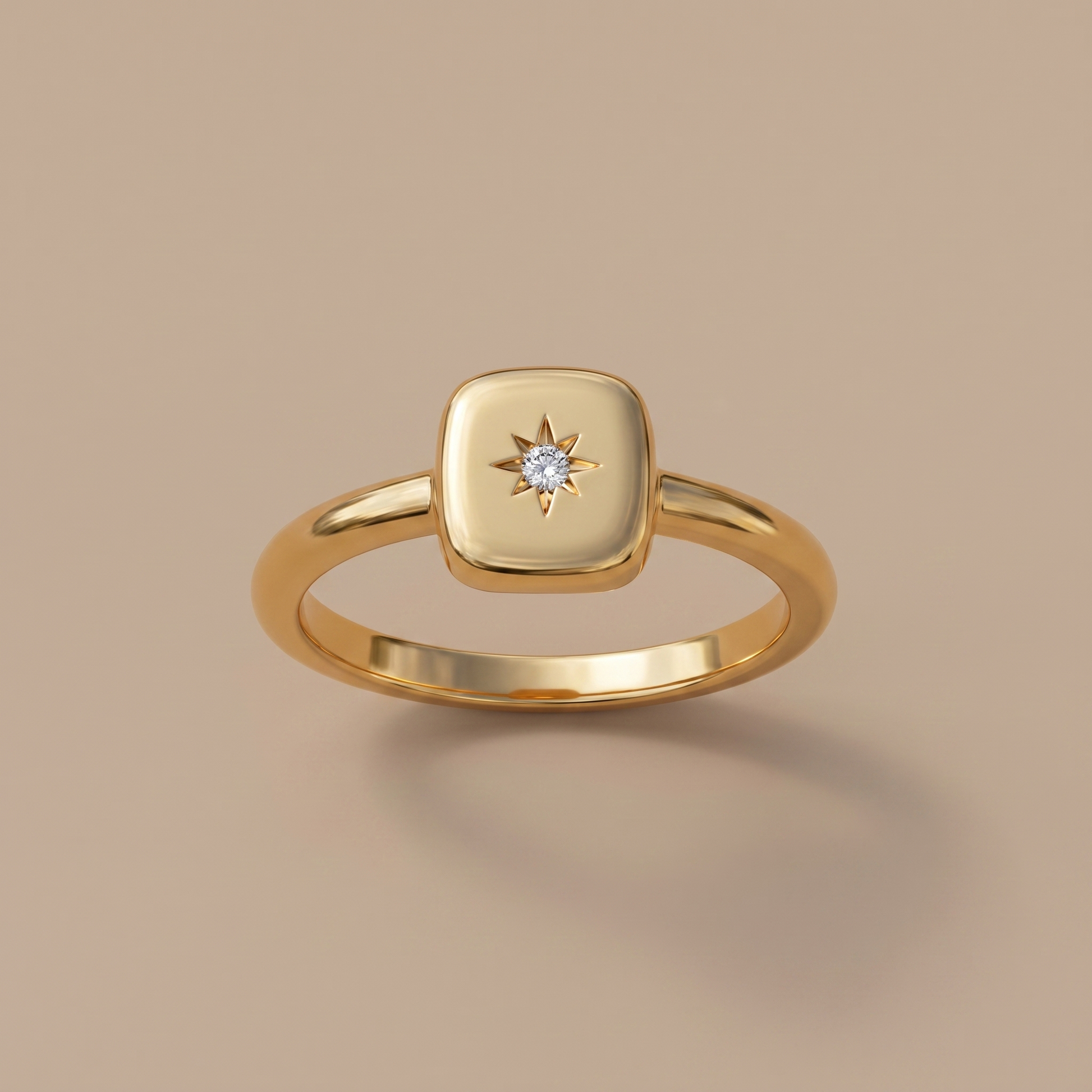 Asea Lumina Starburst Ring — front view