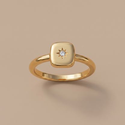 Asea Lumina Starburst Ring — front view