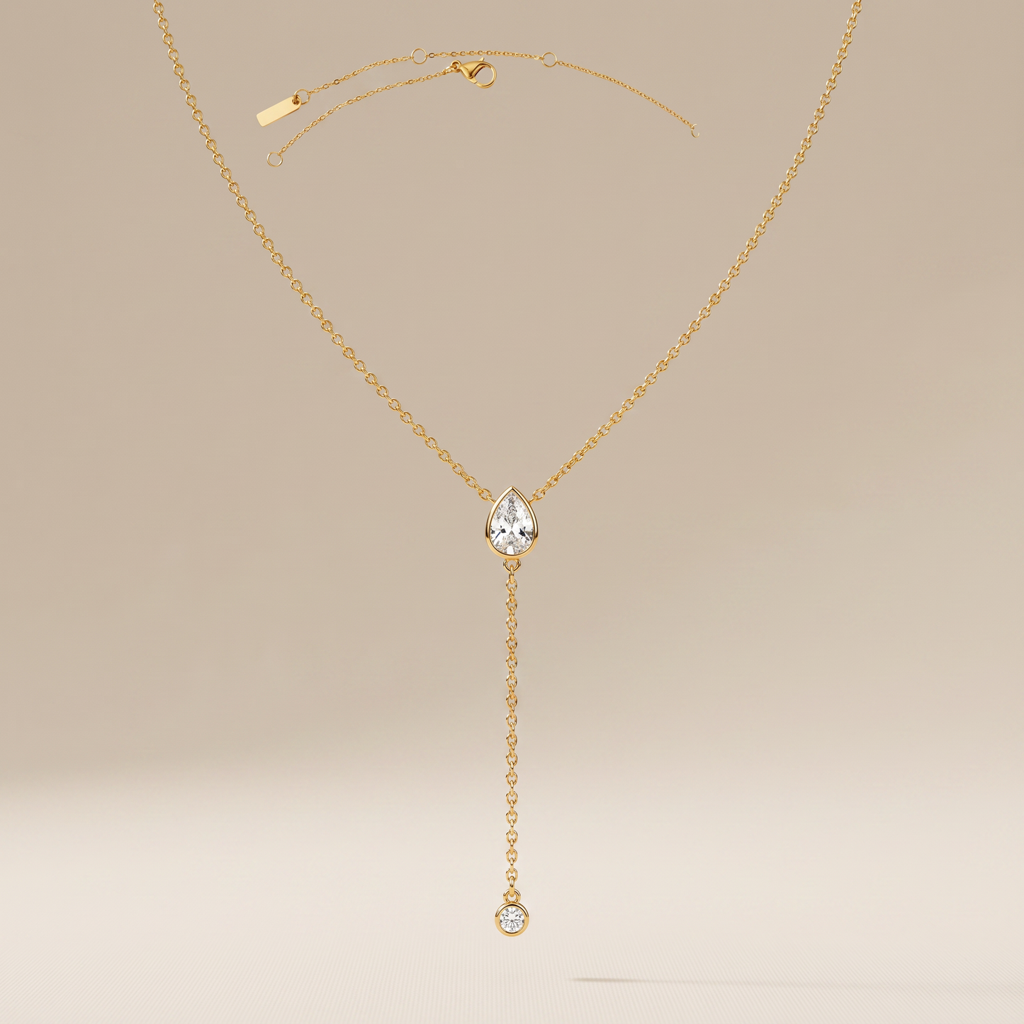 Asea Lariat Sparkle Necklace — front view
