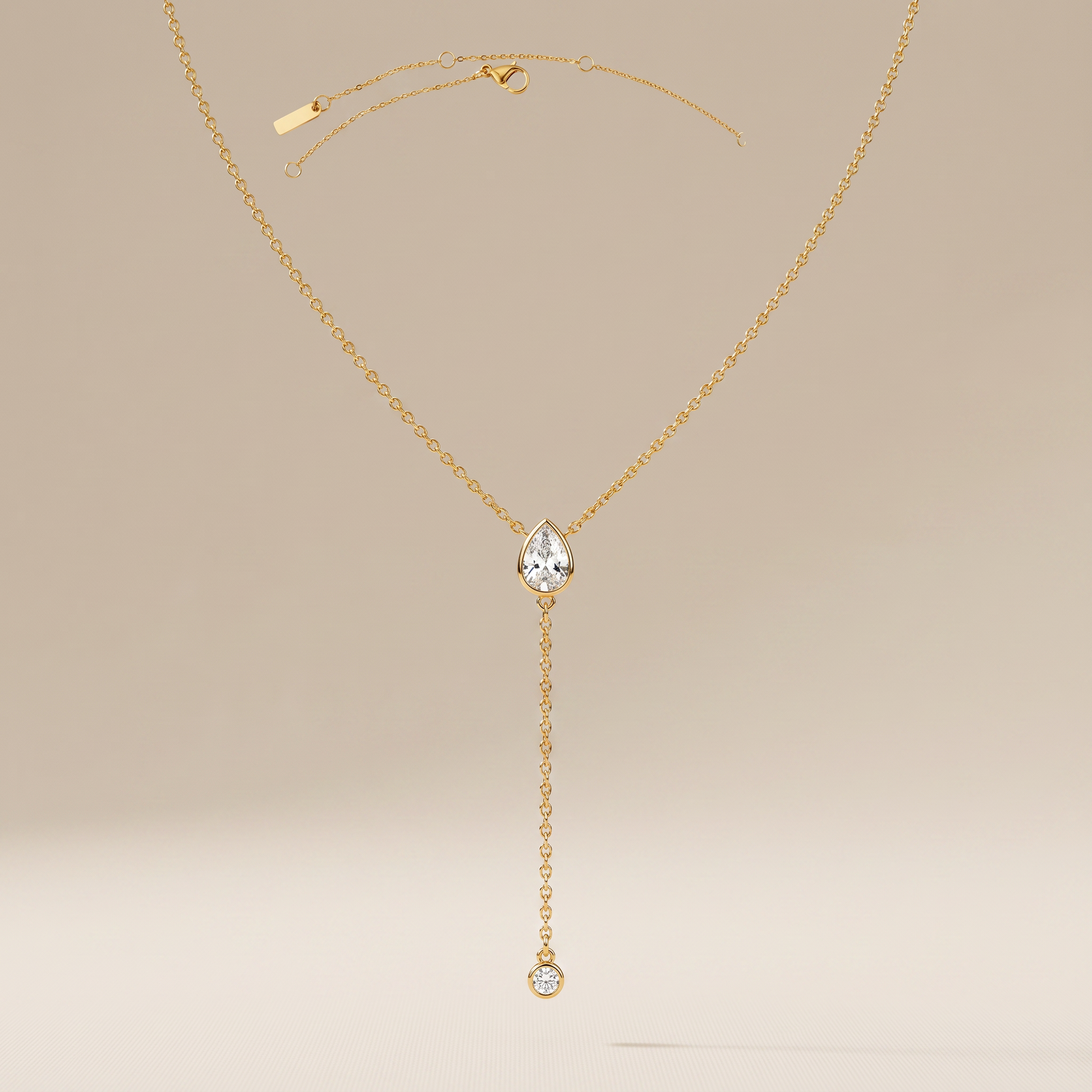 Asea Lariat Sparkle Necklace — front view