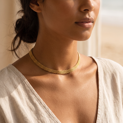 Asea Cadaques Woven Choker — worn by model