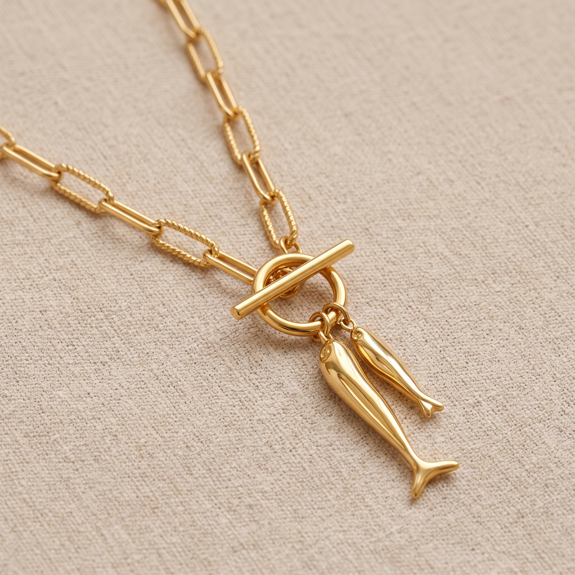 Asea Calla Fish Necklace — close-up detail
