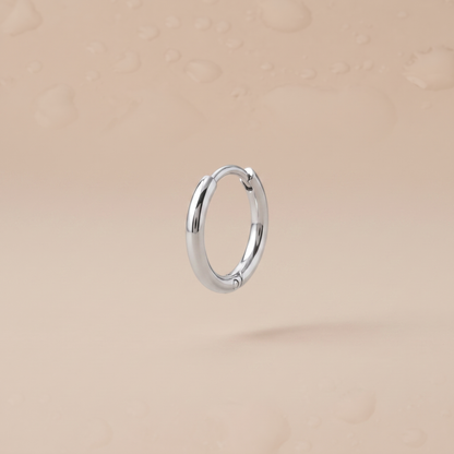 Asea Mini Huggie Earrings — Silver Color