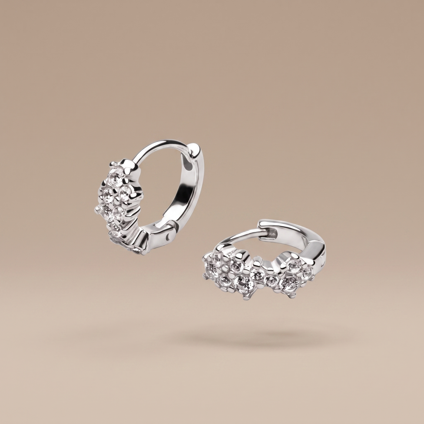 Asea Lumina Huggie Hoops — Silver Color