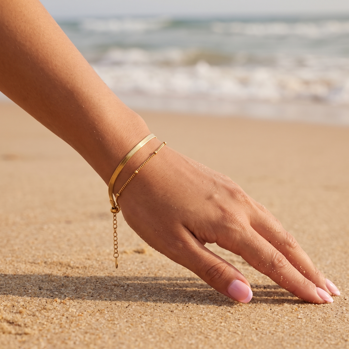 Asea Daily Layered Chain Bracelet — worn by model