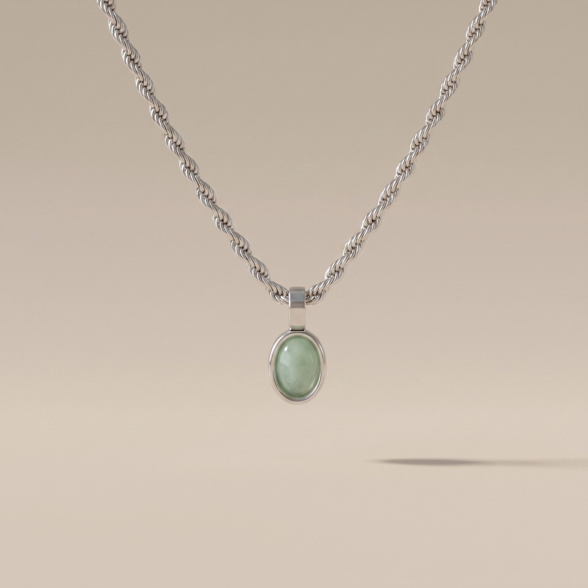 Asea Vela Aventurine Necklace — Silver color