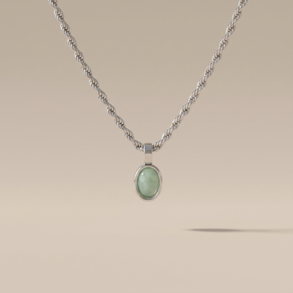Asea Vela Aventurine Necklace — Silver color