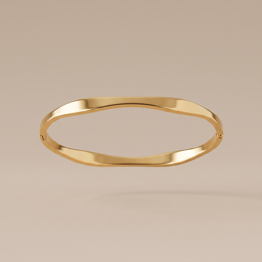 Asea Organic Wave Bangle — front view