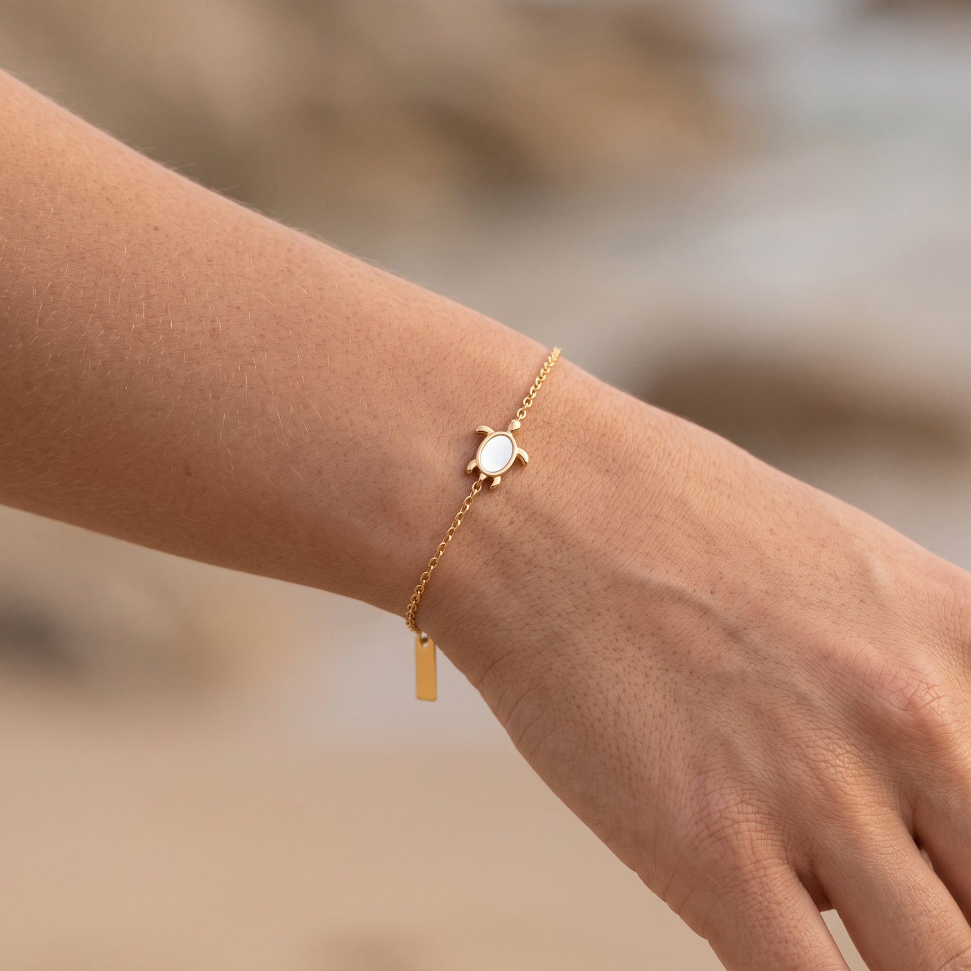 Asea Sea Turtle Guardian Bracelet — worn by model