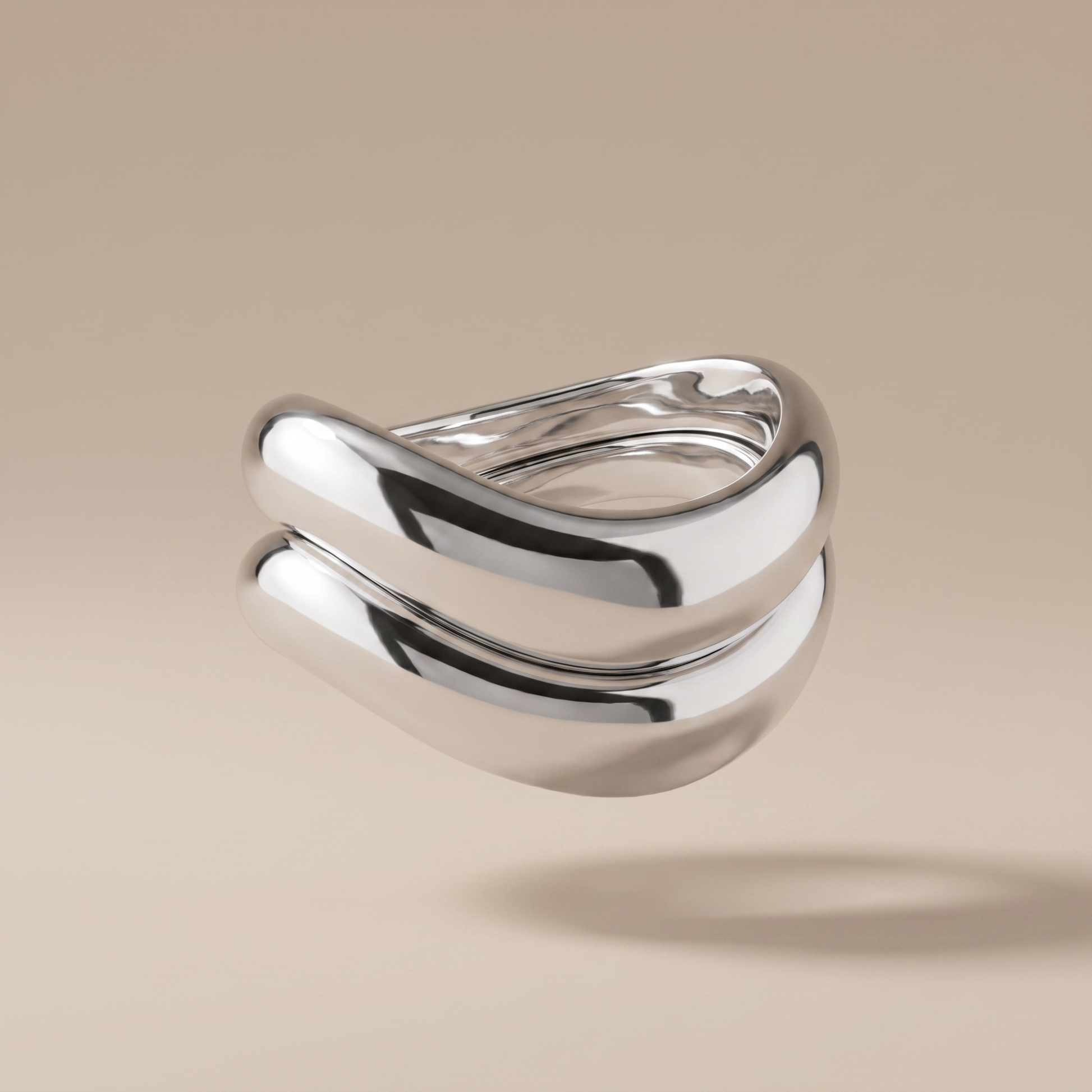 Asea Double Take Ring Duo — Silver color
