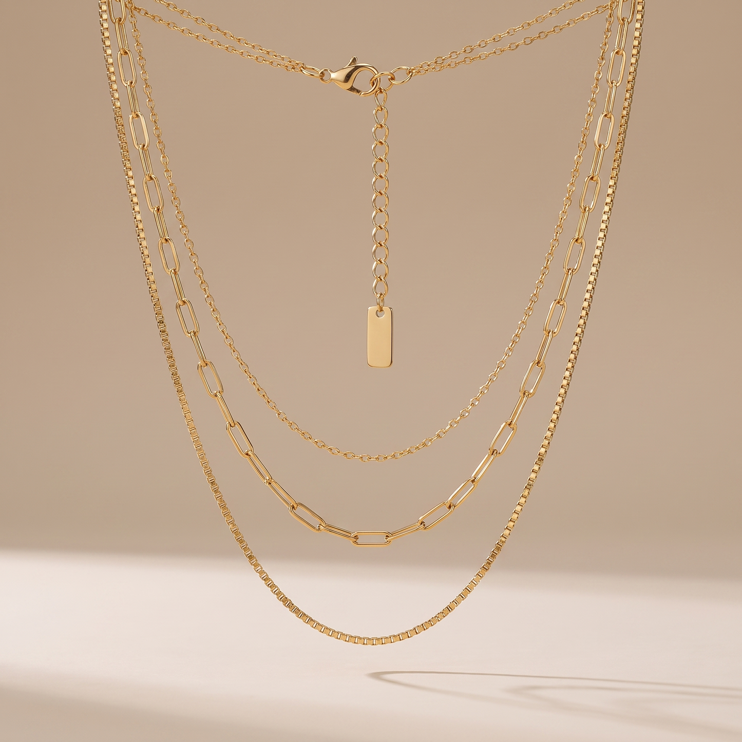 Asea Culebra Triple Layered Necklace — front view