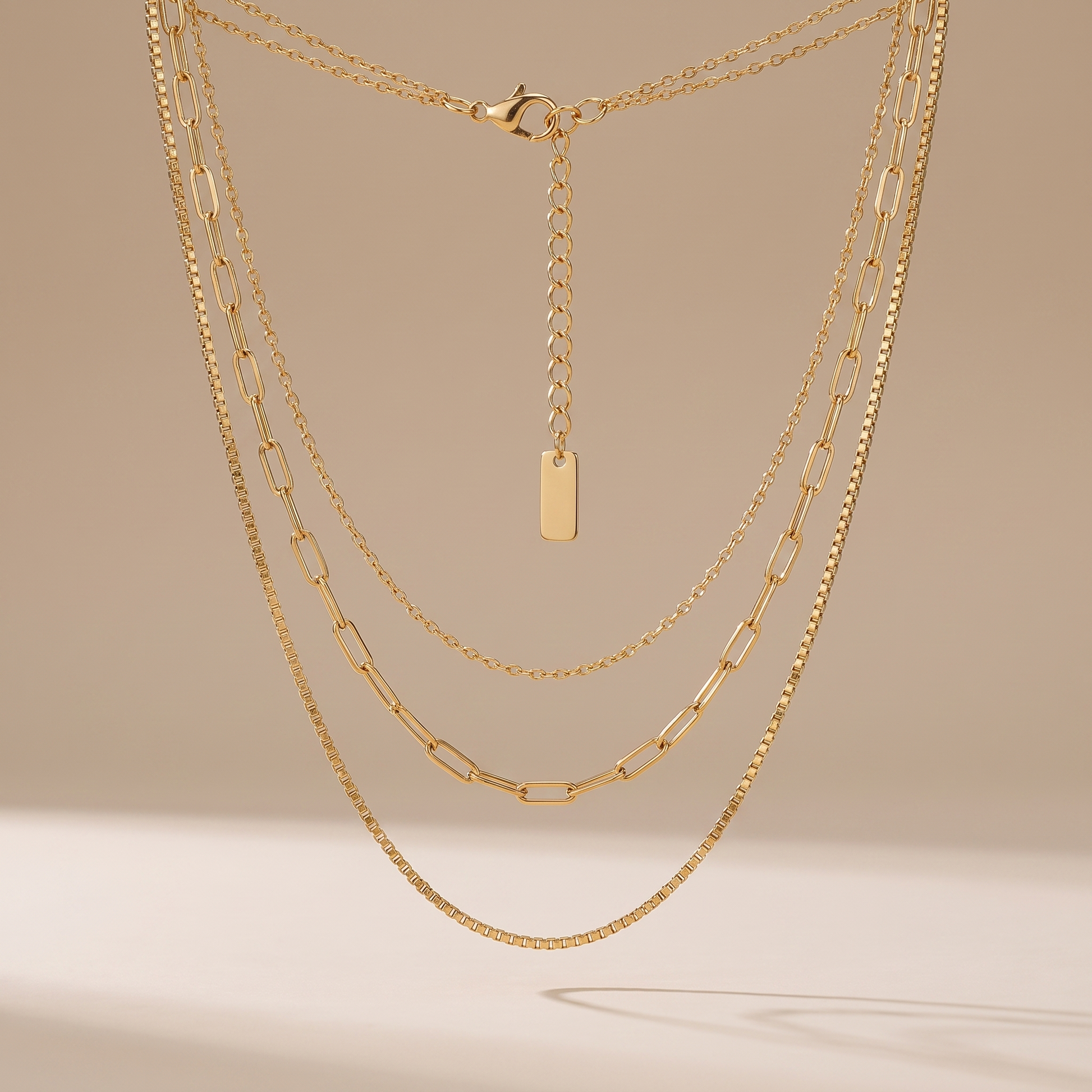 Asea Culebra Triple Layered Necklace — front view