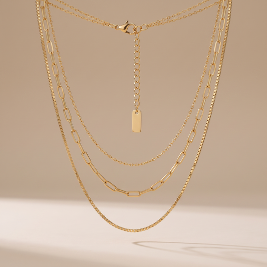 Asea Culebra Triple Layered Necklace — front view