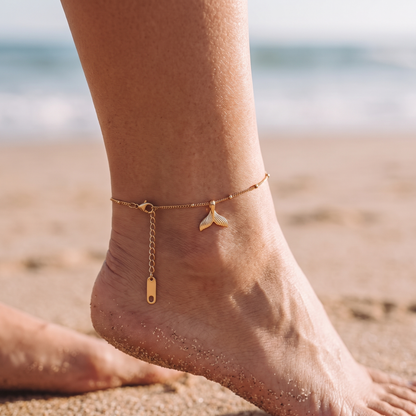 Asea Mermaid Chain Anklet — worn by model