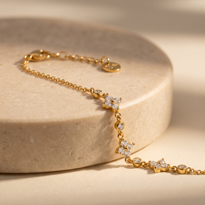 Marisol Clustered Clover Bracelet