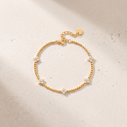 Tidepool Beaded Clover Bracelet