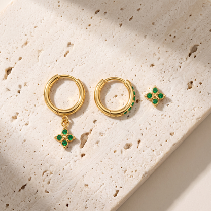 Calanque Triple Clover Earrings
