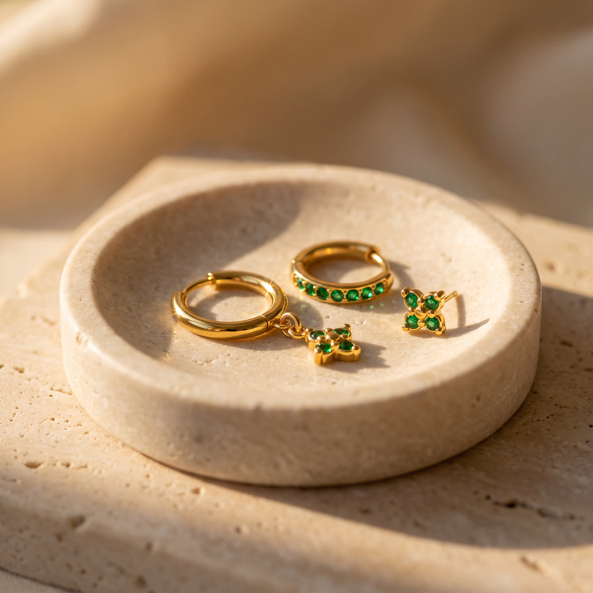Calanque Triple Clover Earrings