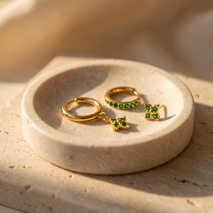 Calanque Triple Clover Earrings