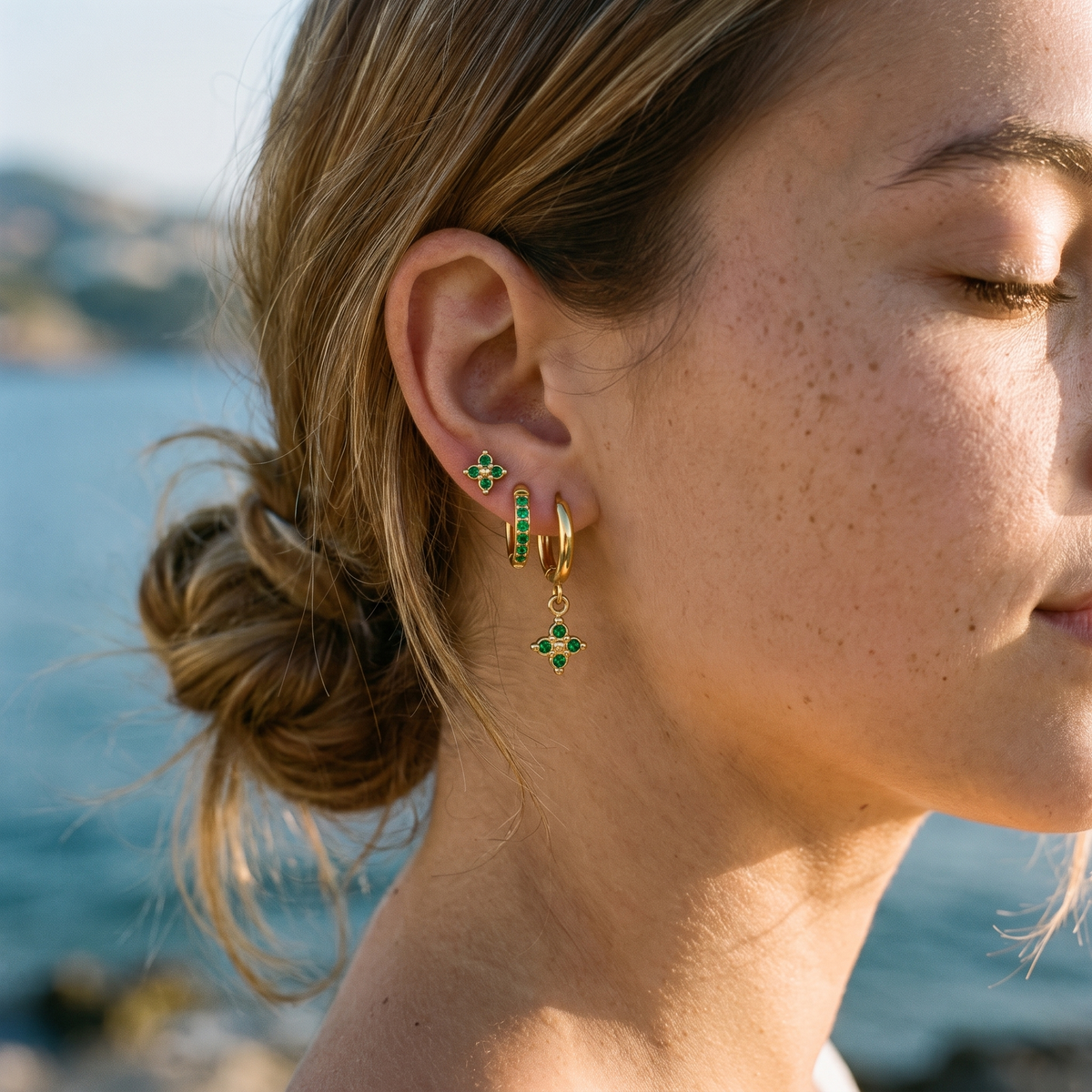 Calanque Triple Clover Earrings